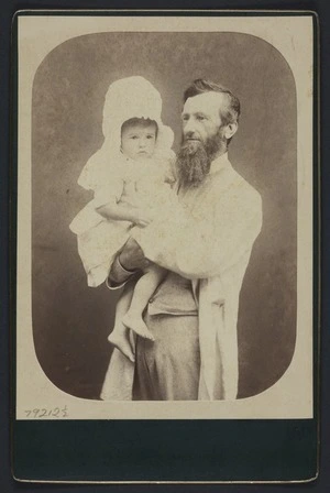 Brown, William Edmond (Nelson) fl 1875-1885 :Portrait of A S Atkinson and granddaughter Phyllis Fell