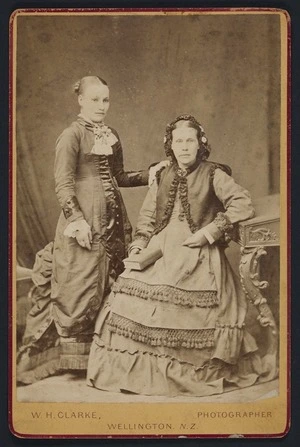 Clarke, William Henshaw, 1831-1910: Portrait of two unidentified women