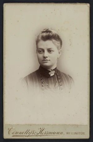 Connolly & Herrmann (Wellington) fl 1887-1889 :Portrait of unidentified woman