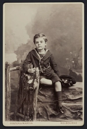 Foster and Martin (Melbourne) fl 1877-1900 :Portrait of unidentified young boy