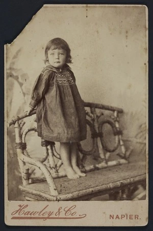 Hawley & Co (Napier) fl 1880s-1900 :Portrait of unidentified child