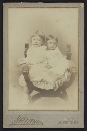 Herrmann (Wellington) fl 1892 :Portrait of Girlie and Baba