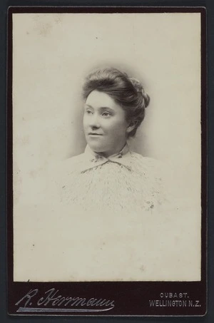 Herrman, Richard (Wellington) fl 1890 :Portrait of unidentified woman