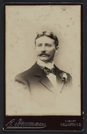 Herrman, Richard (Wellington) fl 1890 :Portrait of unidentified man