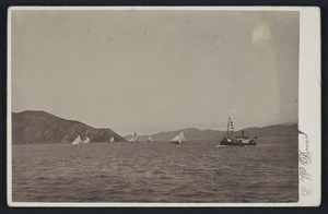 Daniel, E W fl 1895 :Photograph of yachts on Regatta Day