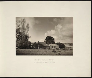 Treaty House, Waitangi, in process of restoration