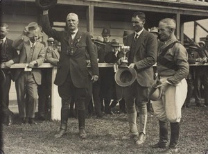 Cup presentation at a horse race
