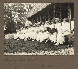 Women at the opening of Avele School, Samoa.