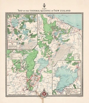 Map of the thermal regions of New Zealand / W. G. Harding, L. & S. del.; A. J. Wicks, chief draughtsman, Head Office, Lands and Survey Department, Wellington.