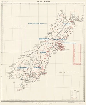 South Island / drawn by Miss W.I. Mumford.