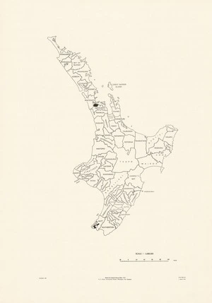 [New Zealand skeleton map showing county boundaries] / drawn by Lands & Survey Dept.
