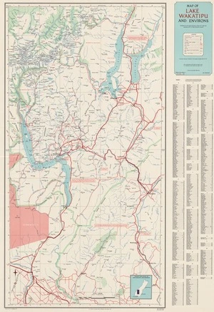 Map of Lake Wakatipu and environs / drawn by W.M. Hoggan, 1959.
