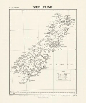 South Island / drawn by E.A. Mumford.