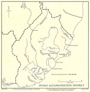 Otago Acclimatisation District / drawn by the Department of Lands and Survey.