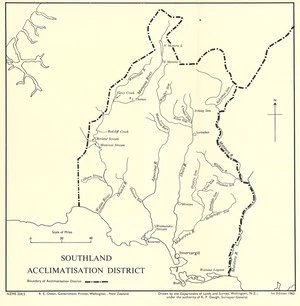 Southland Acclimatisation District / drawn by the Department of Lands and Survey.