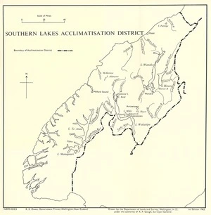 Southern Lakes Acclimatisation District / drawn by the Department of Lands and Survey.