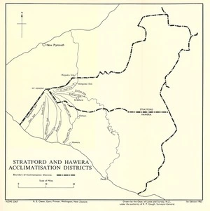 Stratford and Hawera Acclimatisation Districts / drawn by the Dept. of Lands and Survey, N.Z.