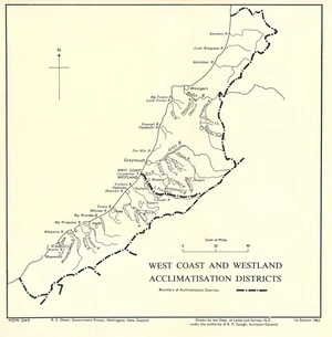 West Coast and Westland Acclimatisation Districts / drawn by the Dept. of Lands and Survey, N.Z.