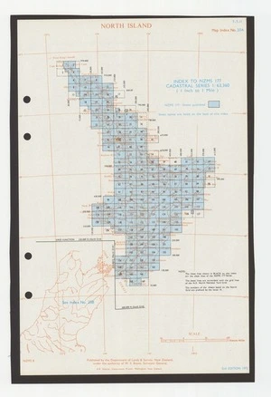 North Island : index to NZMS 177  cadastral series 1:63,360 (1 inch to 1 mile)