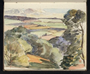 Hill, Mabel, 1872-1956 :Sussex from 'Little Warren'. Archie's first house - near East Grinstead. [ca 1950]