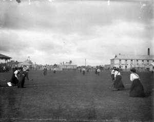 Women's hockey game, Sydenham Park, Christchurch