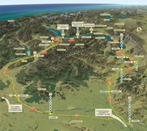 Around the mountains cycle trail map.