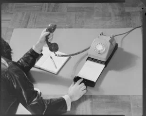 Man with telephone