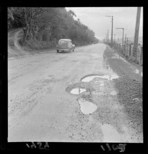Potholes on Western Hutt Road, Lower Hutt