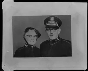 Portrait of a Salvation Army officer and Mrs Elliot