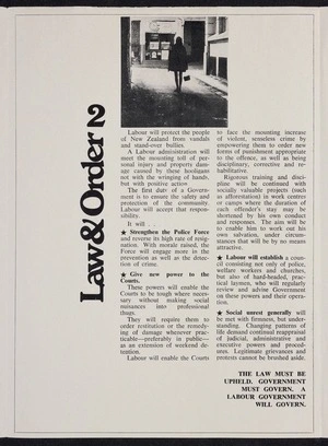 New Zealand Labour Party: 2. Law & order [1969]
