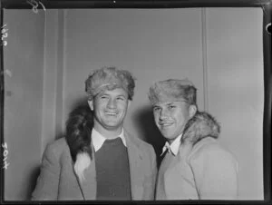 Two unidentified members of the 1956 Springbok rugby union football team