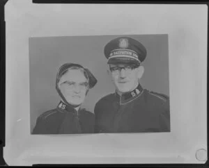 Portrait of a Salvation Army officer and Mrs Elliot