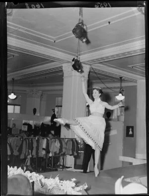 Dancer Pat Penrose, star of the Peep Show (the Oomph Girl), during a ballet display