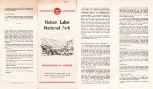 Nelson Lakes National Park : information for visitors / issued with the compliments of the Nelson Lakes National Park Board.