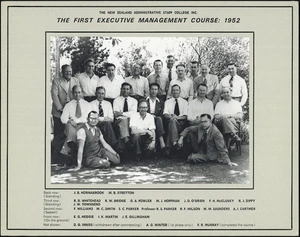 Group photograph of people on the first executive management course