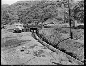 Railway tracks and water pipes, Petone