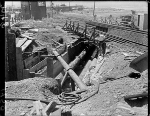 Railway tracks and water pipes, Petone