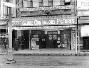 Exterior of the Globe Theatre, situated at 260 High Street, Christchurch