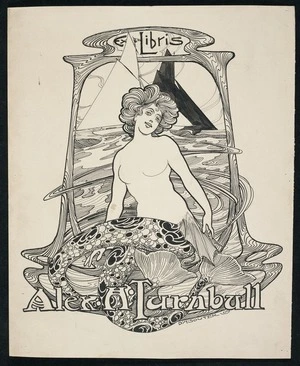 Souter, David Henry, 1862-1935 :[Bookplate of Alexander H Turnbull] 1909. Ex libris Alex. H Turnbull.