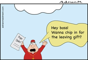 Pope quits
