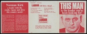 New Zealand Labour Party: This man is the leader you've been looking for! Gyles Print, Wellington [1966]