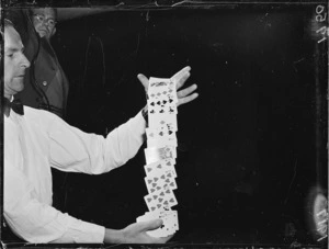 Cecil Morris doing magic card tricks