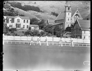 Cricket match at the Basin Reserve, Wellington