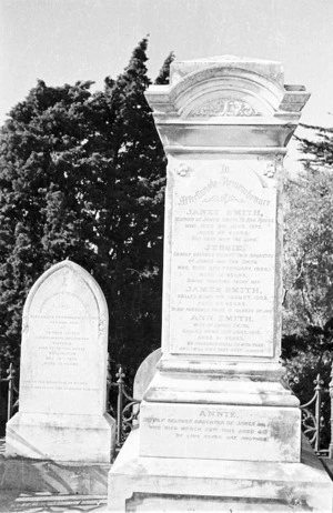 The grave of Alexander C Leitch and the Smith family, plot 16.L, Sydney Street Cemetery.