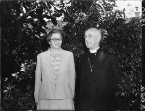 Geoffrey Fisher, Archbishop of Canterbury, with his wife