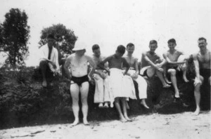 Rewi Alley and a group of bathers