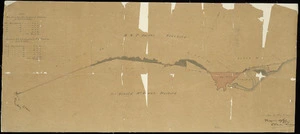 [Weber, Charles, 1830-1887] :[Map showing the transfer of land on the boundary between the properties of H.W.P. Smith and Sir Donald McLean at Maraekakaho [ms map]. [18]75.