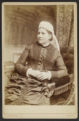 Johnston, A (Wick) fl 1860s-1880s :Portrait of unidentified woman