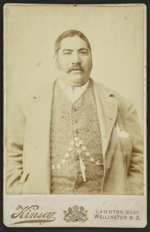 Kinsey, William Henry Scott (Wellington) fl 1882-1900 :Portrait of John Mangatuku