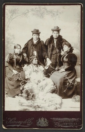 Group including Mrs Hohepine Love, Mrs Ripeka Love and Mrs Manu Peck - Photograph taken Kinsey and Company